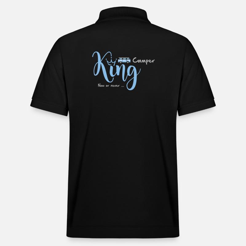 Camper King - Stanley/Stella Unisex Bio-Poloshirt PREPSTER - Schwarz