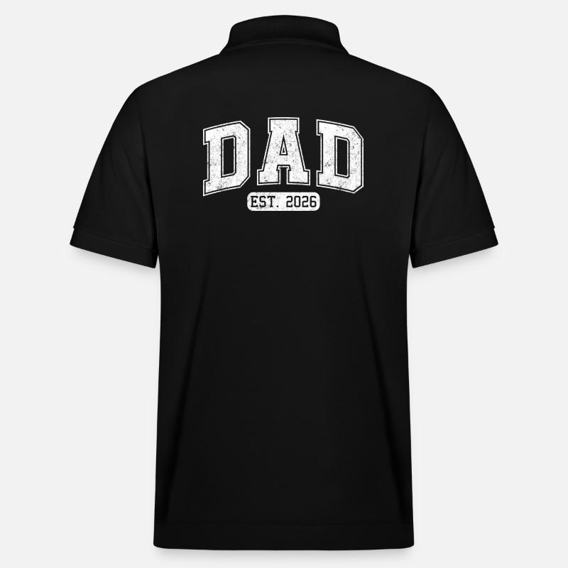 Dad 2026 Dad est 2026 - Stanley/Stella Unisex Bio-Poloshirt PREPSTER - Schwarz