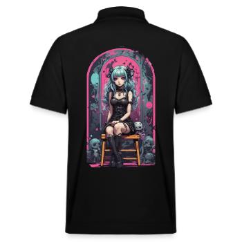 Pastel Goth Anime Kawaii E-Girl Style urbain - Polo PREPSTER bio Stanley/Stella Unisexe - noir - Dos - Andy (188cm)