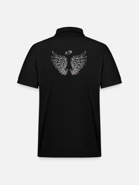 Wings Flügel Engel Engelchen - Stanley/Stella Unisex Bio-Poloshirt PREPSTER - Schwarz