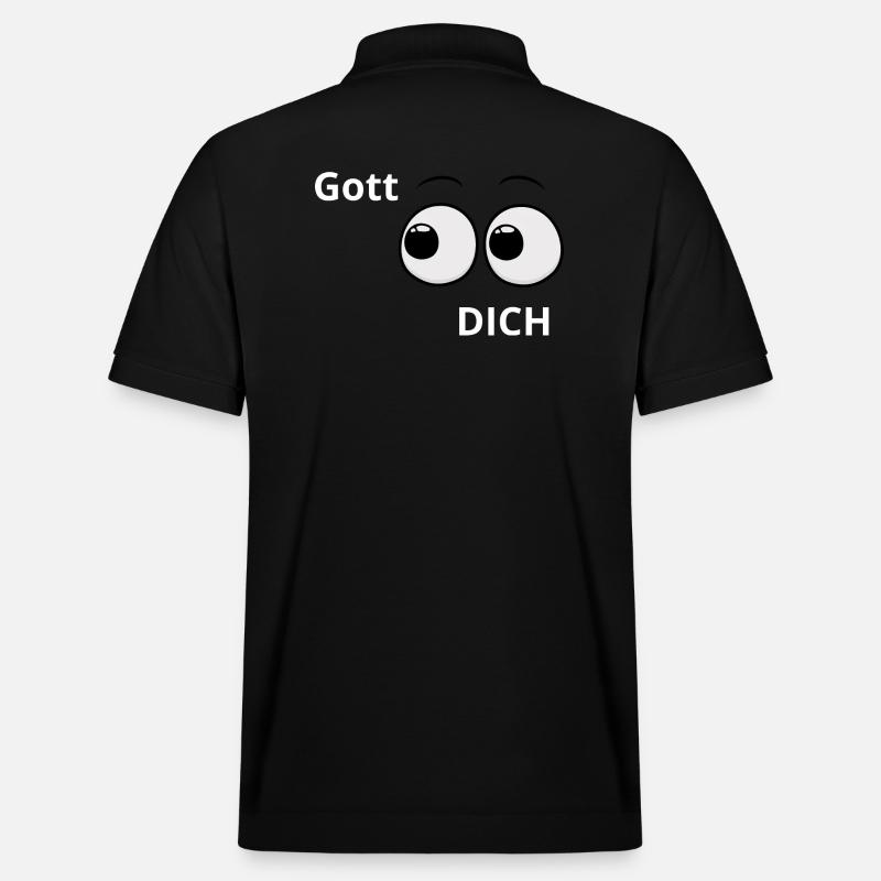 Gott sieht und sucht dich - Stanley/Stella Unisex Bio-Poloshirt PREPSTER - Schwarz