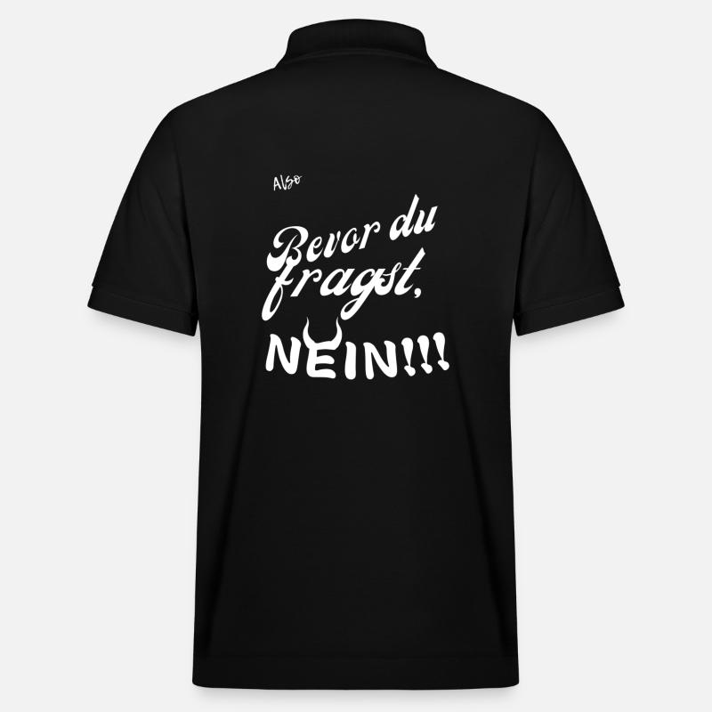 Nein - Stanley/Stella Unisex Bio-Poloshirt PREPSTER - Schwarz