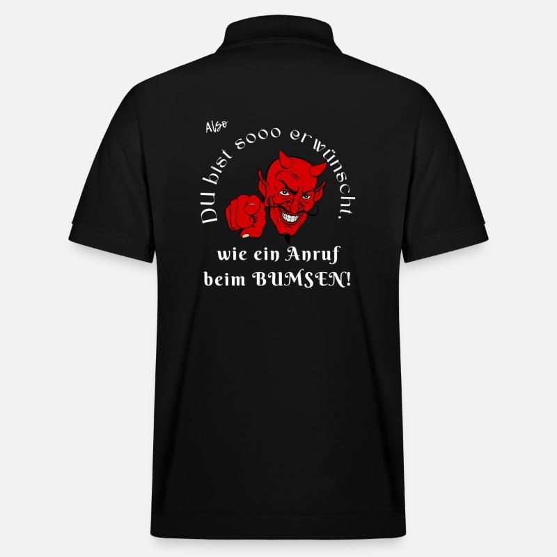 Du bist so erwünscht - Stanley/Stella Unisex Bio-Poloshirt PREPSTER - Schwarz
