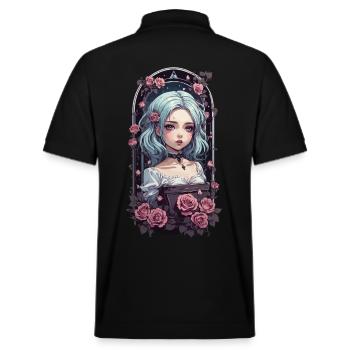 Gothique Anime Pastel Goth e-girl Design urbain - Polo PREPSTER bio Stanley/Stella Unisexe - noir - Dos - Andy (188cm)