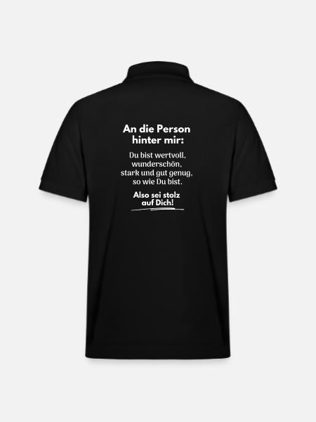 Du bist gut genug! - Stanley/Stella Unisex Bio-Poloshirt PREPSTER - Schwarz