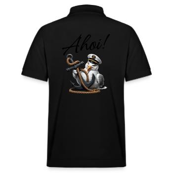 Ohé! Drôle de mouette avec ancre - Polo PREPSTER bio Stanley/Stella Unisexe - noir - Dos - Andy (188cm)