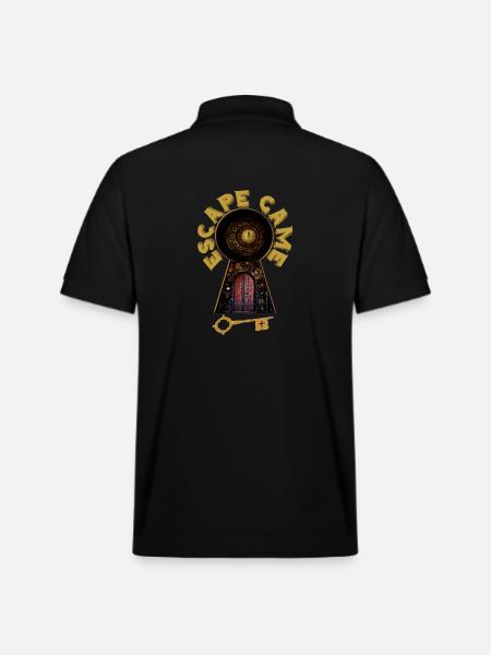 ESCAPE GAME SERRURRE GATE TIME - Stanley/Stella Unisex Organic Polo Shirt PREPSTER - black