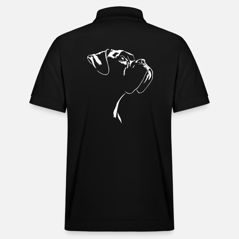 Boxer Silhouette Hunde Hund Wilsigns - Stanley/Stella Unisex Bio-Poloshirt PREPSTER - Schwarz