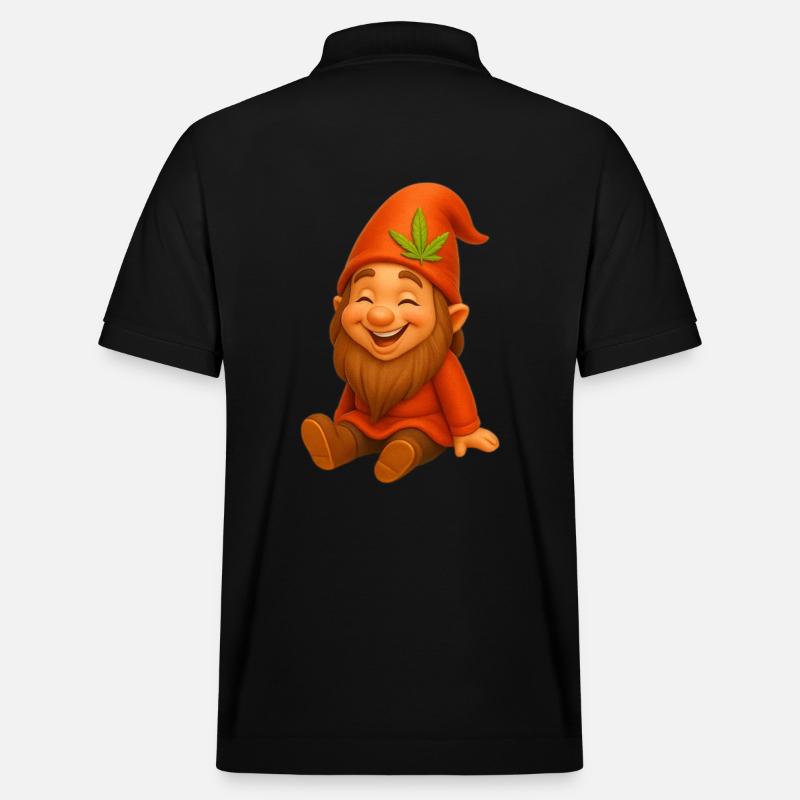 Knuffiger Zwerg goldig lachend - Stanley/Stella Unisex Bio-Poloshirt PREPSTER - Schwarz