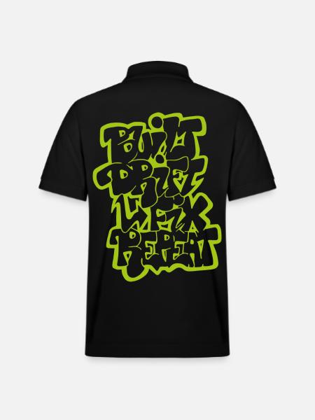 Built Drift Fix Repeat 02 - Stanley/Stella Unisex Organic Polo Shirt PREPSTER - black