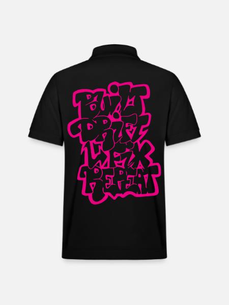 Built Drift Fix Repeat 03 - Stanley/Stella Unisex Organic Polo Shirt PREPSTER - black