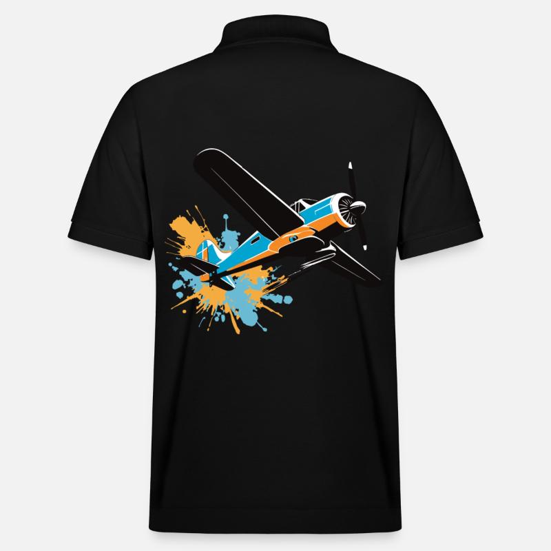 Modellflugzeug Pilot Flugzeug Hobby Design - Stanley/Stella Unisex Bio-Poloshirt PREPSTER - Schwarz