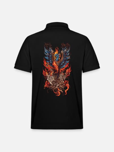 Kultowe mityczne stworzenie Phoenix Bird Streetwear - Ekologiczna koszulka polo typu unisex Stanley/Stella PREPSTER - czarny