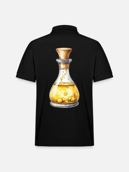 Aesthetic Gaming Potion Design Iconic - Stanley/Stella Unisex Organic Polo Shirt PREPSTER - black
