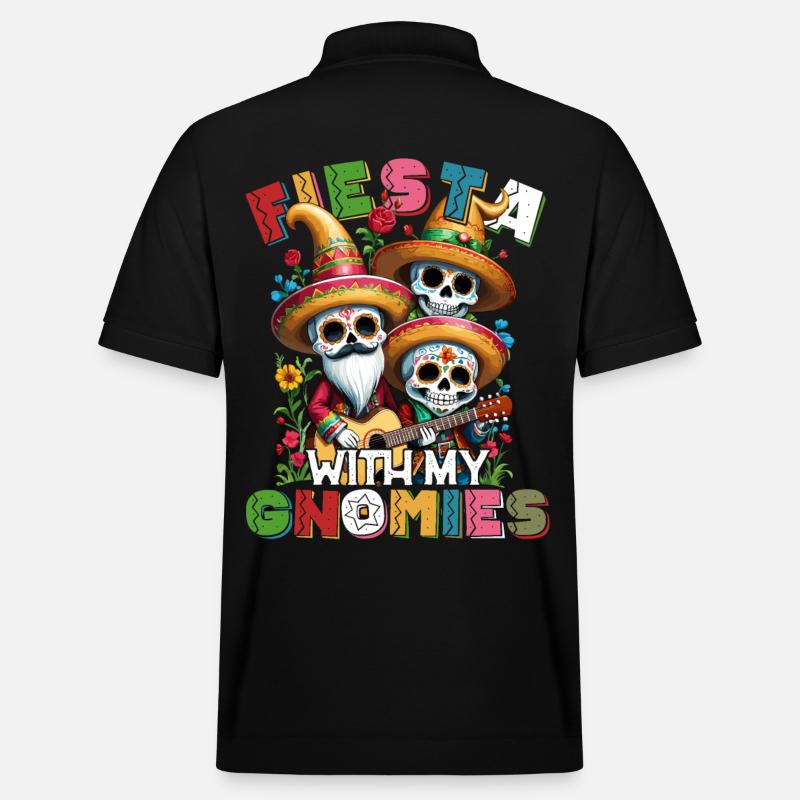 Gnomen Zwergen Fiesta Lustiger Spruch - Stanley/Stella Unisex Bio-Poloshirt PREPSTER - Schwarz
