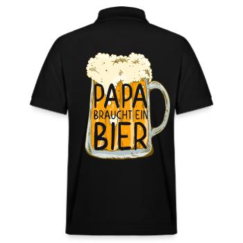 Papa a besoin de bière Drôle Papa Style parfait - Polo PREPSTER bio Stanley/Stella Unisexe - noir - Dos - Andy (188cm)