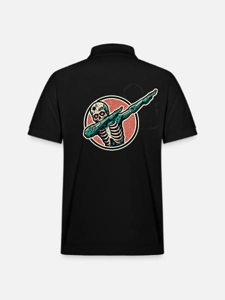 Dabbing Zombie Funny Dabbing Design - Stanley/Stella Unisex Organic Polo Shirt PREPSTER - black