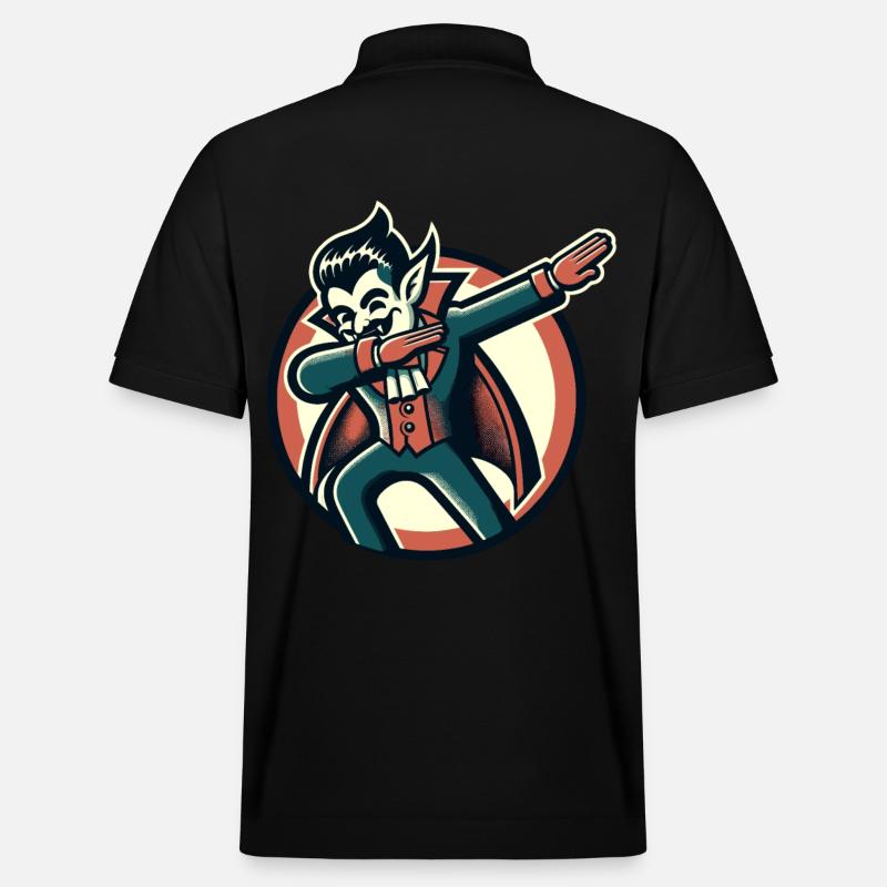 Dabbing vampire Drôle Dabbing Design - Polo PREPSTER bio Stanley/Stella Unisexe - noir