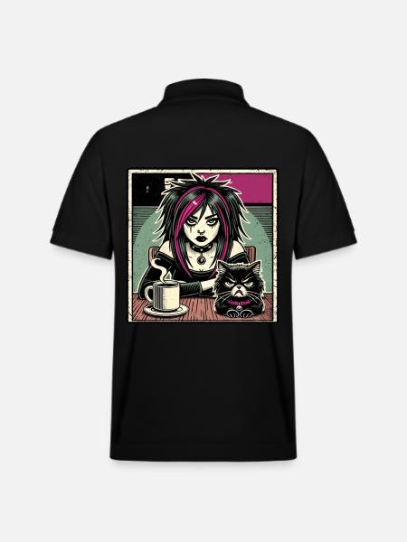Pastel Goth Style Lover Goth - Stanley/Stella Unisex Organic Polo Shirt PREPSTER - black