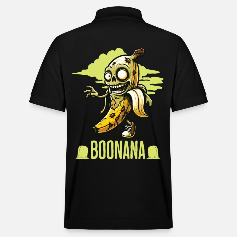 Drôle Banane Zombie Zombie Boonana - Polo PREPSTER bio Stanley/Stella Unisexe - noir