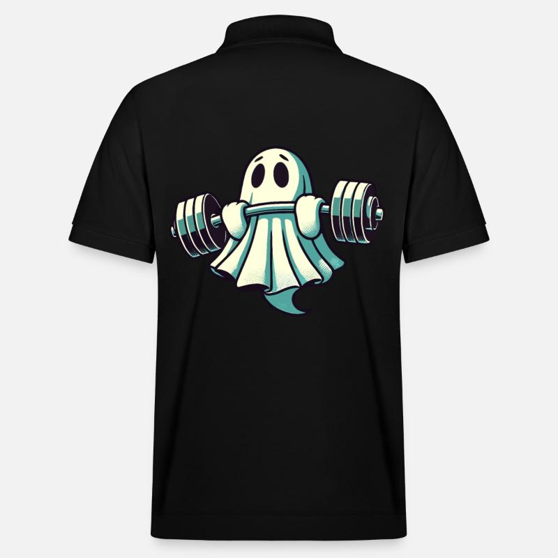 Musculation Ghost Drôle Gym Ghost - Polo PREPSTER bio Stanley/Stella Unisexe - noir