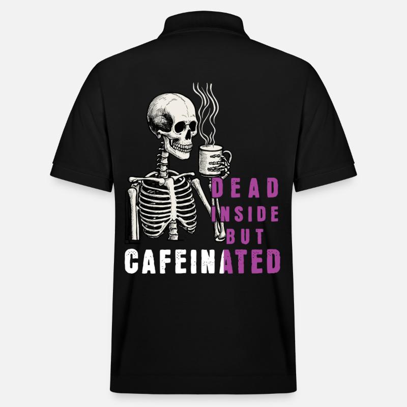 Lustiger Kaffee Spruch - Stanley/Stella Unisex Bio-Poloshirt PREPSTER - Schwarz