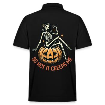 tellement chaud que ça me fait peur Lustiger Halloween Spruch - Polo PREPSTER bio Stanley/Stella Unisexe - noir - Dos - Andy (188cm)