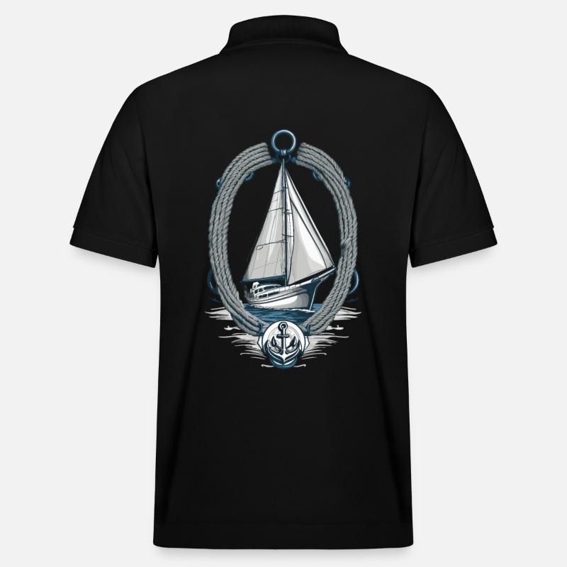 äSegelabenteuer Maritime Eleganz - Stanley/Stella Unisex Bio-Poloshirt PREPSTER - Schwarz