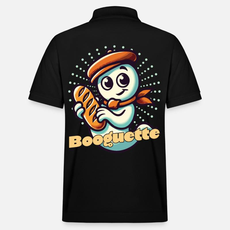 Ghost Baguette Lover Booguette - Polo PREPSTER bio Stanley/Stella Unisexe - noir