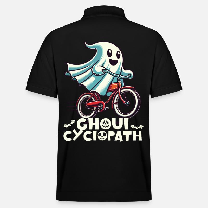 Ghoul Cyclopath Drôle Vélo D’Halloween - Polo PREPSTER bio Stanley/Stella Unisexe - noir