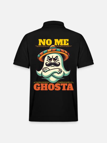 unMexican Ghost Funny Pun - Stanley/Stella Unisex Organic Polo Shirt PREPSTER - black