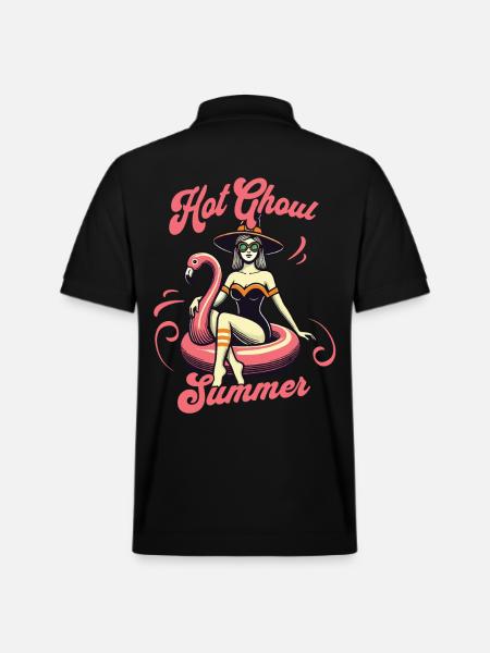 Hot Ghoul Summer Fun Witch - Stanley/Stella Unisex Organic Polo Shirt PREPSTER - black
