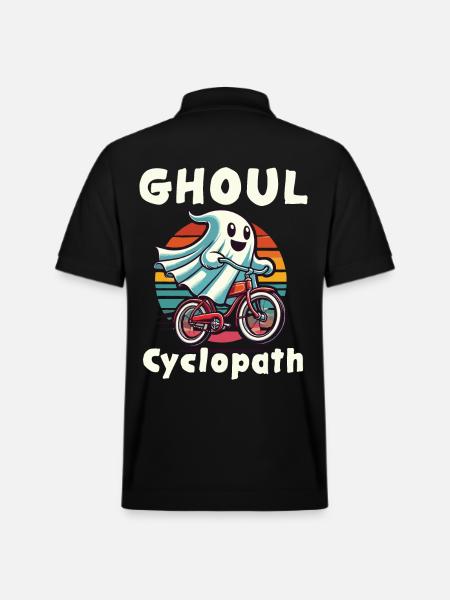 Ghoul Cyclopath Retro Ghost Driver - Stanley/Stella Unisex Organic Polo Shirt PREPSTER - black
