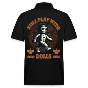 Still Playing With Dolls - Stanley/Stella Unisex Bio-Poloshirt PREPSTER - Schwarz - Hinten - Andy (188cm)