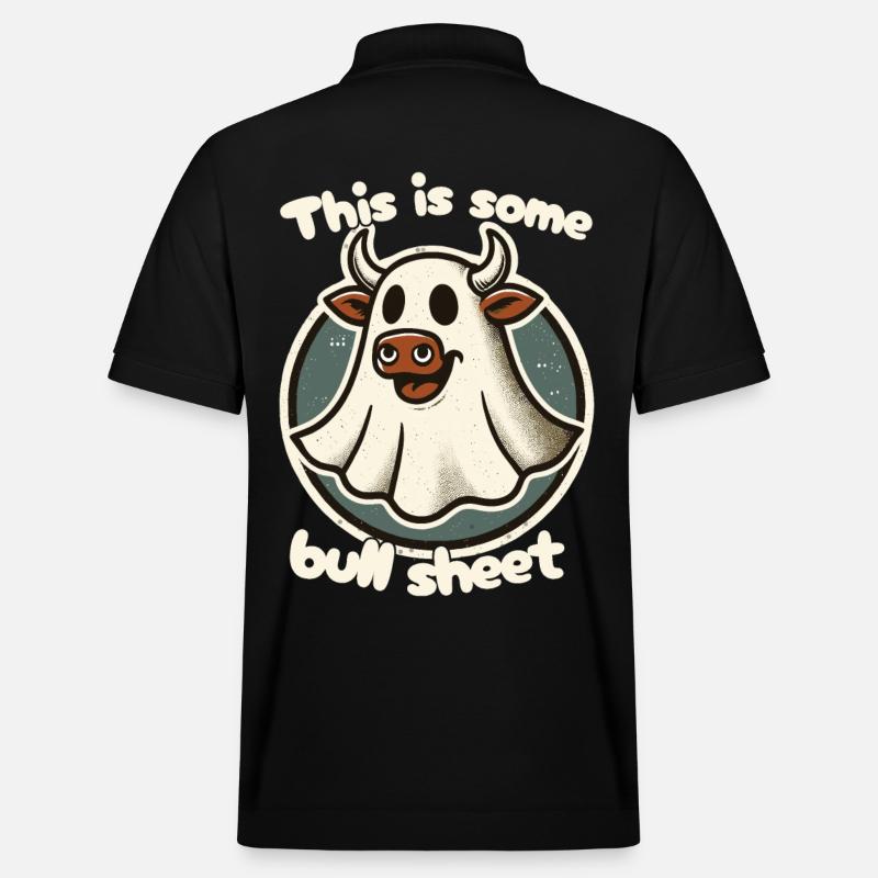 Halloween Kuhgeist Humor Design - Stanley/Stella Unisex Bio-Poloshirt PREPSTER - Schwarz