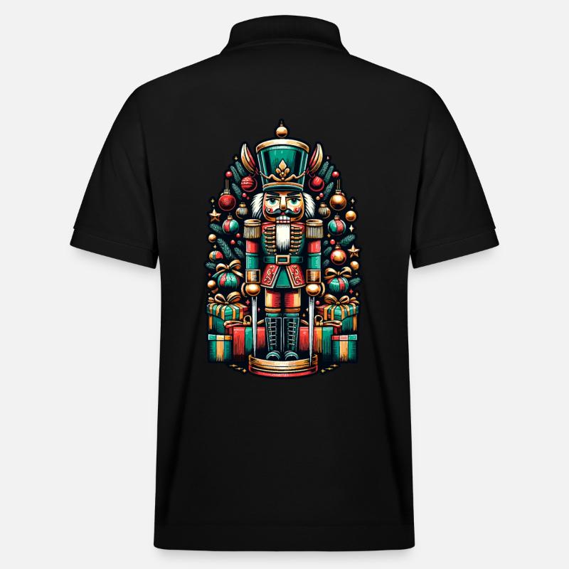 Weihnachtlicher Nussknacker Mit Geschenken - Stanley/Stella Unisex Bio-Poloshirt PREPSTER - Schwarz