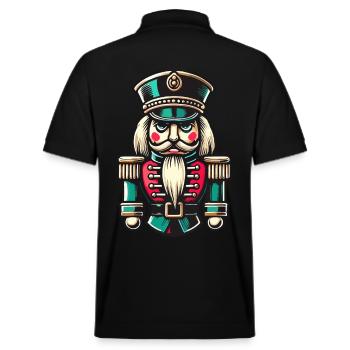 Christmas Nutcracker Illustration - Stanley/Stella Unisex Organic Polo Shirt PREPSTER - black - Back - Andy (188cm)