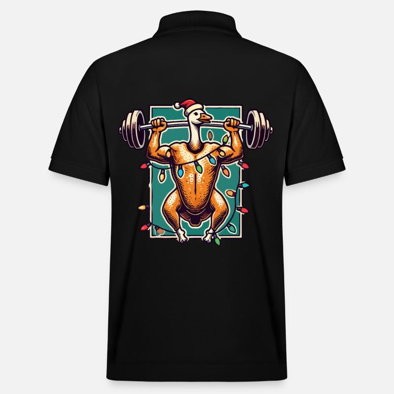 Musculation Oie de Noël Fun - Polo PREPSTER bio Stanley/Stella Unisexe - noir