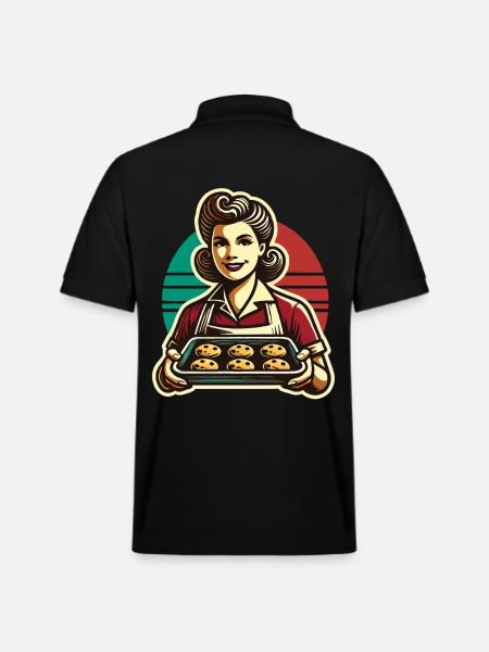 Nostalgic Baking Experience Retro - Stanley/Stella Unisex Organic Polo Shirt PREPSTER - black