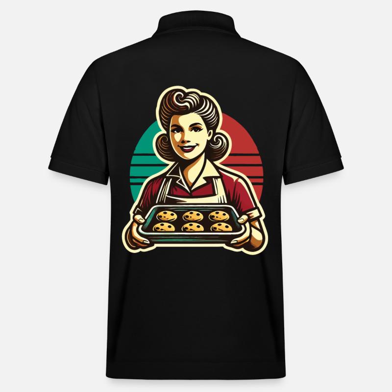 Nostalgisches Backerlebnis Retro - Stanley/Stella Unisex Bio-Poloshirt PREPSTER - Schwarz