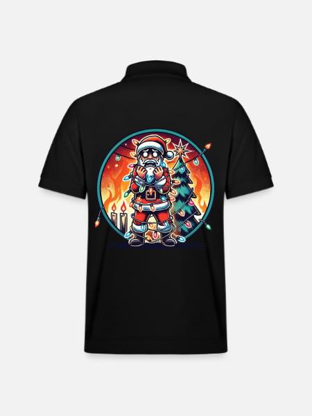 Électrocution Père Noël Chaos - Polo PREPSTER bio Stanley/Stella Unisexe - noir