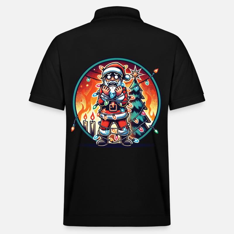 Stromschlag Weihnachtsmann Chaos - Stanley/Stella Unisex Bio-Poloshirt PREPSTER - Schwarz
