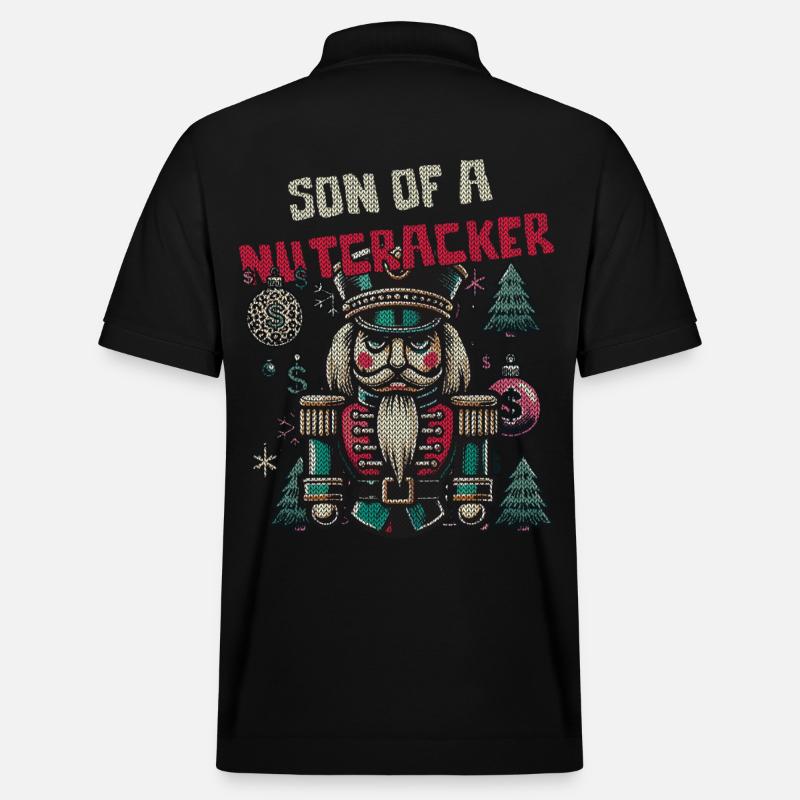 Nussknacker Weihnachten Lustig - Stanley/Stella Unisex Bio-Poloshirt PREPSTER - Schwarz