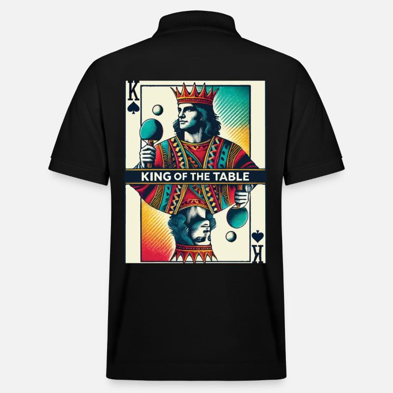 Rétro jouer au ping-pong king - Polo PREPSTER bio Stanley/Stella Unisexe - noir