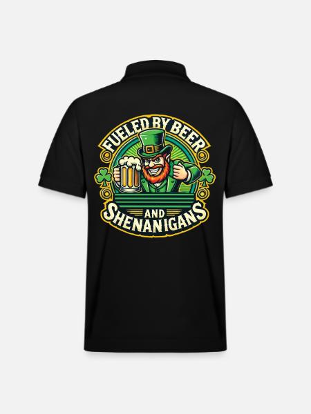Saint-Patrick : Bière et farce - Polo PREPSTER bio Stanley/Stella Unisexe - noir