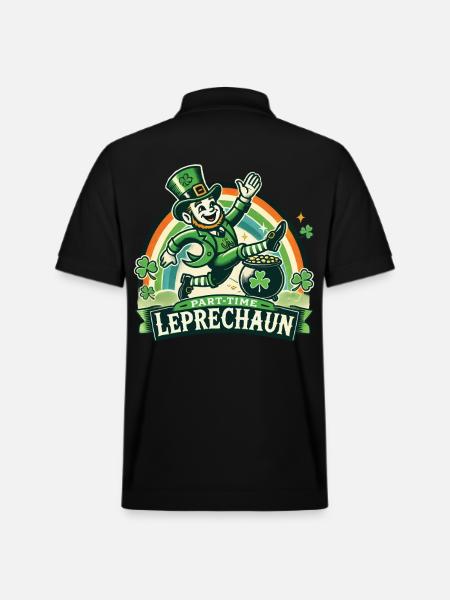 St. Patrick's Day Part-Time Leprechaun - Stanley/Stella Unisex Organic Polo Shirt PREPSTER - black