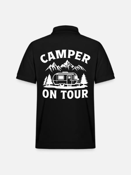 Camper on tour - Stanley/Stella Unisex Bio-Poloshirt PREPSTER - Schwarz