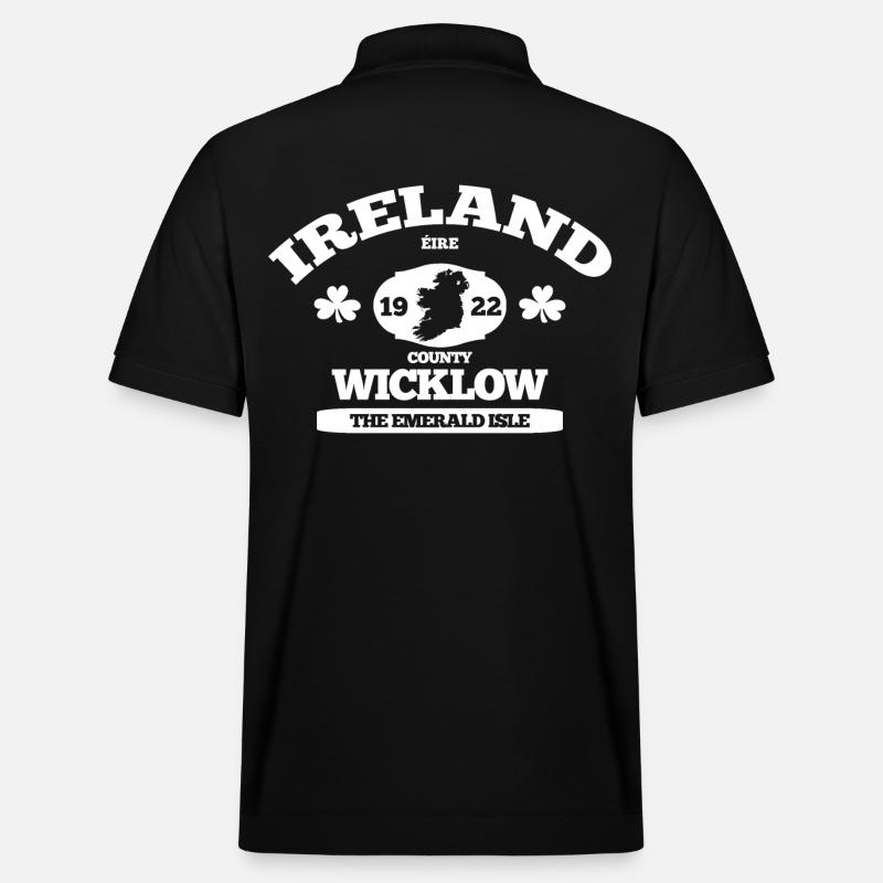 Wicklow, Irland. Klassisches irisches Design - Stanley/Stella Unisex Bio-Poloshirt PREPSTER - Schwarz