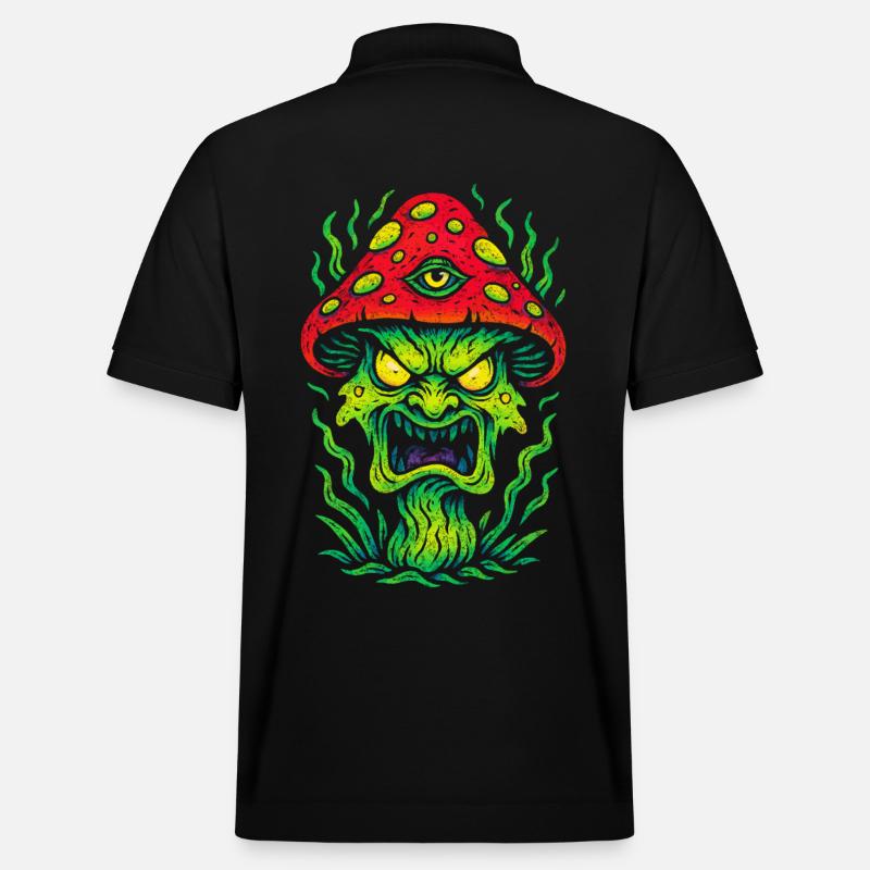 Psycho Toadstool avec troisième œil - Polo PREPSTER bio Stanley/Stella Unisexe - noir