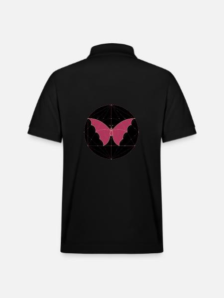 Sacred Geometry Butterfly - Stanley/Stella Unisex Organic Polo Shirt PREPSTER - black